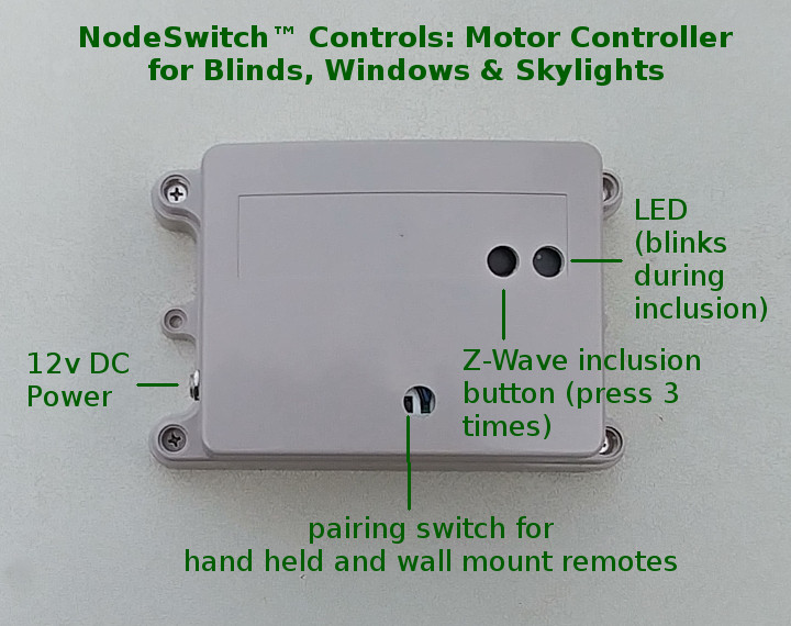 Z-Wave group controller for blinds, drapery and window/skylight shades and openers